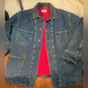 ❌ SOLD ❌ Vintage Armani Jeans denim jacket w/red quilted lining